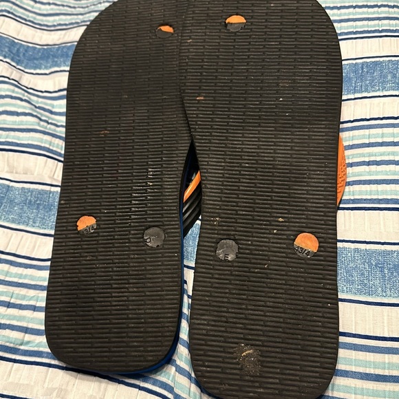 Havaianas orange & blue men’s flip flops size 43-44. US 11-12 - Picture 5 of 6